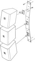 JBL MTC-23V Vertical-Array Wall Bracket for Three