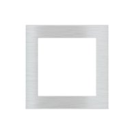 Ekinex Квадратная металлическая плата, EK-DQS-GBQ,  серия DEEP,  окно 60х60,  цвет - матовый алюминий