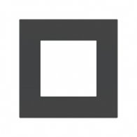 Ekinex Квадратная плата Fenix NTM, EK-SQG-FGB,  серия Surface,  окно 55х55,  цвет - Серый Бромо