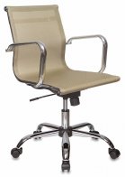 Бюрократ CH-993-LOW/GOLD (Office chair CH-993-Low gold gauze low back cross metal хром)