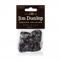 Dunlop 483P02XH Celluloid Black Pearloid Extra Heavy (12 шт)
