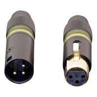 Tchernov Cable XLR Plug Classic BG yellow male female pair