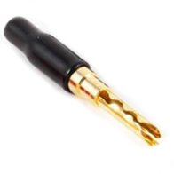 Black Rhodium Banana Z plug Gold plated до 4.0 mm black