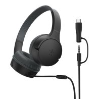 Belkin Wired On-Ear Headphones for Kids Black