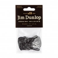 Dunlop 483P02HV Celluloid Black Pearloid Heavy (12 шт)