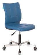 Бюрократ CH-330M/OR-03 (Office chair CH-330M blue Orion-03 eco.leather cross metal хром)