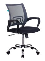 Бюрократ CH-695N/SL/DG/TW-11 (Office chair CH-695NSL dark grey TW-04 seatblack TW-11 mesh/fabric cross metal хром)