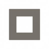 Ekinex Квадратная плата Fenix NTM, EK-DQP-FGL,  серия DEEP,  окно 45х45,  цвет - Серый Лондон