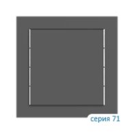 Ekinex Клавиша "71" квадратная, EK-T1Q-FGB,  1 шт,  материал - Fenix NTM,  цвет - Серый Бромо