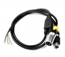 Silver Star Y-TYPE DMX XLR Cable IN/OUT IP65 X30047 1.5m
