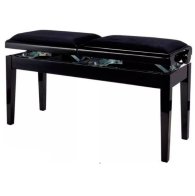 Gewa Piano bench Deluxe Double Black highgloss