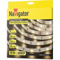 Navigator 71 414 NLS-5050WW30-7.2 IP20 12B R5 7.2Вт/м71414 (5 м)