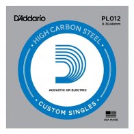 D'Addario PL012 - Plain steel (1 шт)