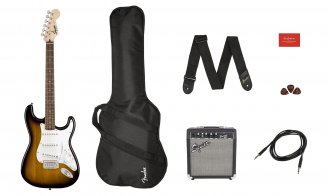 FENDER Squier (A) Stratocaster® Pack Brown Sunburst Gig Bag (комплект)