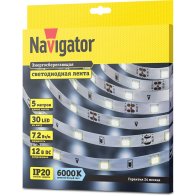Navigator 71 766 NLS-5050CW30-7.2-IP20-12V R5 7.2Вт/м71766 (5 м)