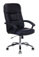 Бюрократ T-9908AXSN-AB (Office chair T-9908AXSN-AB black leather cross metal хром)