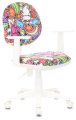 Бюрократ CH-W356AXSN/MASKARAD (Children chair CH-W356AXSN multicolor masquerade cross plastic plastik белый)