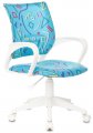 Бюрократ KD-W4/STICK-BLUE (Children chair KD-W4 blue Sticks 06 cross plastic белый plastik белый)