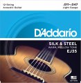D'Addario EJ35 SET FOLK SILK & STEEL 12STR 11-47