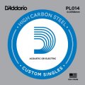 D'Addario PL014 PLAIN STEEL SINGLES