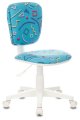 Бюрократ CH-W204NX/STICK-BL (Children chair CH-W204NX blue Sticks 06 cross plastic plastik белый)