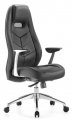 Бюрократ _ZEN/BLACK (Office chair _Zen black leather cross aluminum)