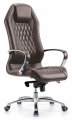 Бюрократ AURA/BROWN (Office chair _Aura brown leather cross aluminum)