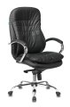 Бюрократ T-9950/BLACK (Office chair T-9950 black leather cross metal хром)