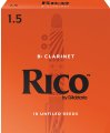 D'Addario WOODWINDS RCA1015 RICO, BB CLAR, #1.5, 10 BX