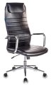 Бюрократ KB-9N/ECO/BLACK (Office chair KB-9N/ECO black eco.leather headrest cross metal хром)