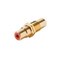 In-Akustik Premium RCA-Panel Double Coupling, red, 1 pc, 0090802002