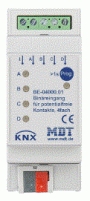 Модуль бинарных входов MDT technologies BE-04000.01 KNX/EIB 4x канальный, для беспотенциальных выходов, до 4 модулей логических функций, на DIN рейку, 2TE