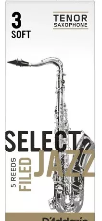 Трости DAddario WOODWINDS RSF05TSX3M Select Jazz Filed Tenor Saxophone Reeds, 3M, 5 BX