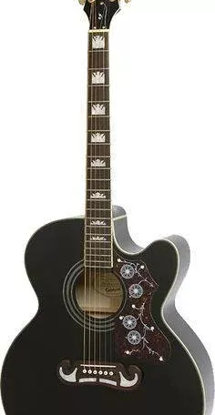 Электроакустическая гитара Epiphone EJ-200SCE Black (w/ Fishman PreSys)