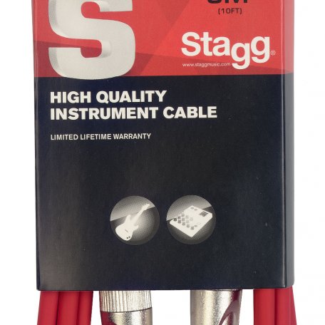 Гитарный кабель Stagg SGC3DL CRD