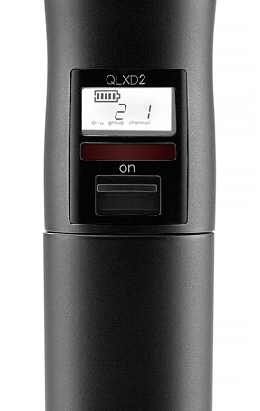 Ручной передатчик Shure QLXD2/B58 G51 серии QLXD с капсюлем микрофона BETA58, частотный диапазон 470-534 MHz