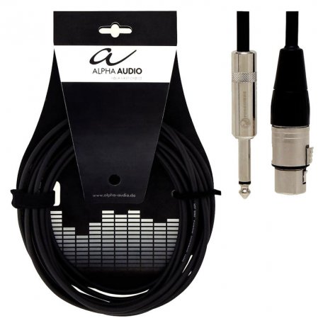 Микрофонный кабель Alpha Audio Pro Line XLR(f) - Jack 6,3 (моно), 6 м.