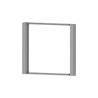 Ekinex Рамка квадратная металлическая, EK-FLQ-GBQ,  серия Flank,  отделка - матовый алюминий
