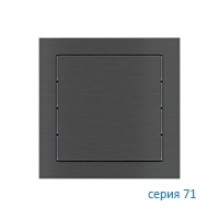 Ekinex Клавиша 71 квадратная, EK-T1Q-GBU,  1 шт,  отделка - матовый карбон