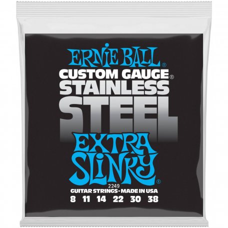 Струны для электрогитары Ernie Ball 2249 Stainless Steel Extra Slinky