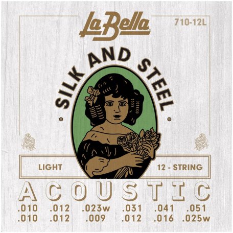 Cтруны для двенадцатиструнной гитары La Bella 710-12L