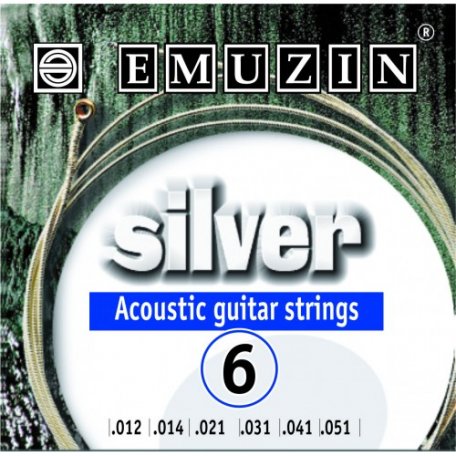 Струны для акустической гитары Emuzin 6А204 SILVER