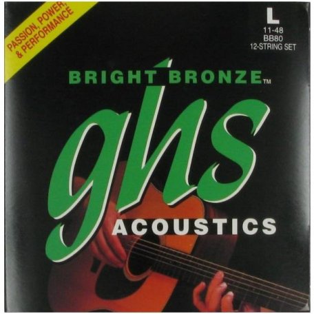 Cтруны для двенадцатиструнной гитары GHS BB80 11-48