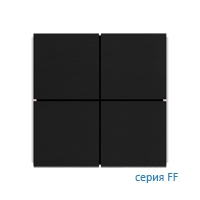 Ekinex Клавиши FFметаллические квадратные (4 шт), EK-TQQ-GBU,  матовый карбон
