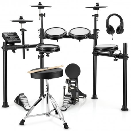Электронная ударная установка Donner DED-200 5 Drums 3 Cymbals (в комплекте аксессуары)