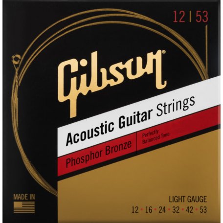 Струны Gibson Phosphor Bronze Acoustic Guitar Strings Light струны для акустической гитары