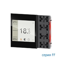Ekinex Контроллер комнатный Touch&See с 2 доп. кнопками, EK-EF2-TP-RW,  подсветка - красный/белый