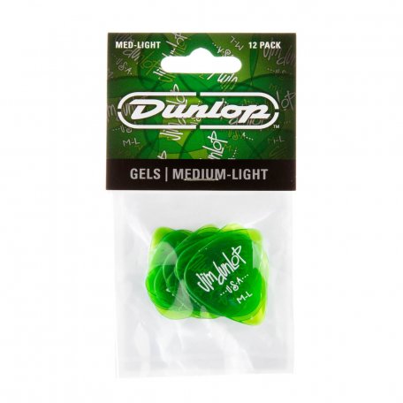 Медиаторы Dunlop 486PML Gels M-L Green (12 шт)