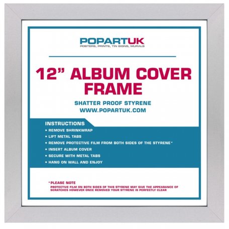 12 INCH ALBUM COVER FRAME - SILVER WOOD
