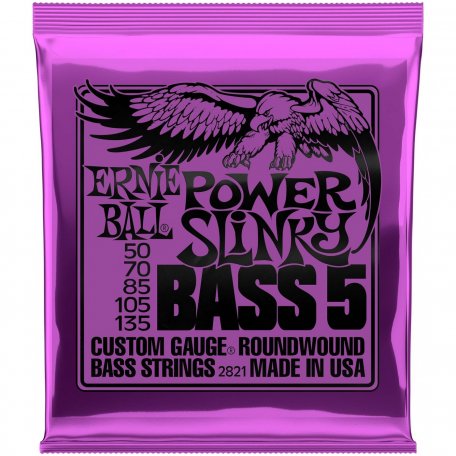Струны для пятиструнной бас-гитары Ernie Ball 2821 Power Slinky Nickel Wound Bass